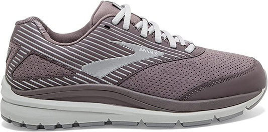 Women's Brooks Addiction Walker Suede, Shark/Alloy/Oyster, 8 B Medium