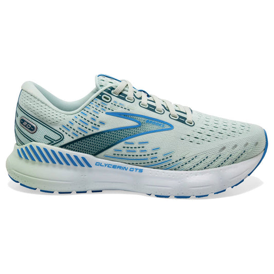 Women's Brooks Glycerin GTS 20, Blue Glass/Marina/Legion Blue, 12 B Medium