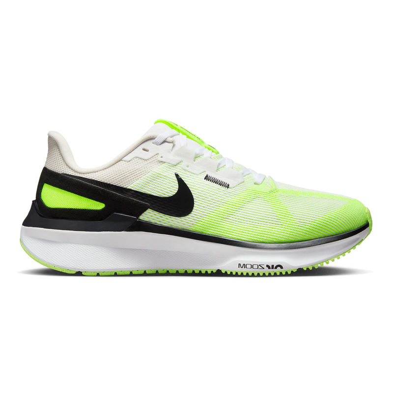 Men's Nike Structure 25, White/Black-Volt-Phantom, 8.5 D Medium