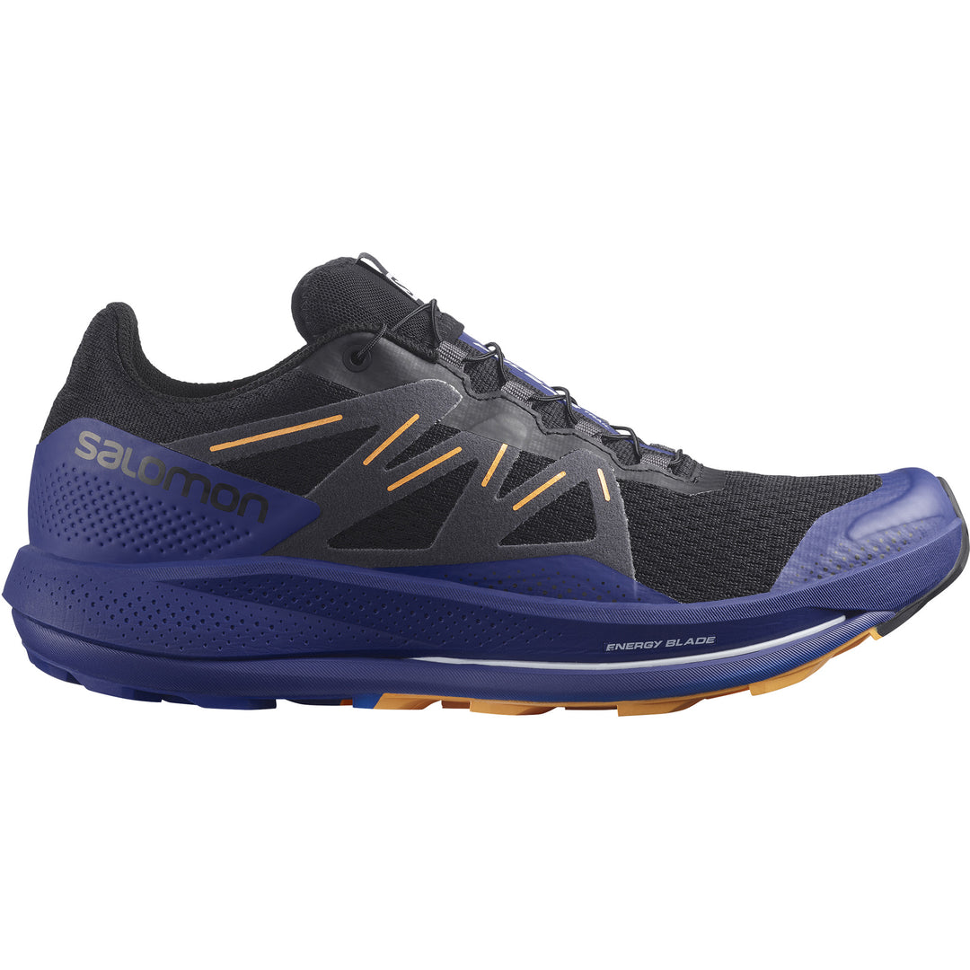 Men's Salomon Pulsar Trail, Black/Clematis Blue/Blazing Orange, 12.5 D Medium
