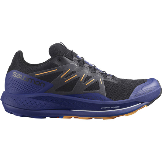 Men's Salomon Pulsar Trail, Black/Clematis Blue/Blazing Orange, 10.5 D Medium
