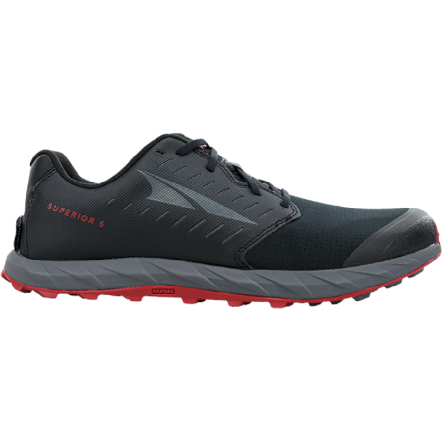 Men's Altra Superior 5, Black/Red, 9 D Medium
