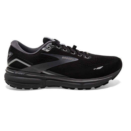 Men's Brooks Ghost 15 GTX, Black/Blackened Pearl/Alloy, 8 D Medium