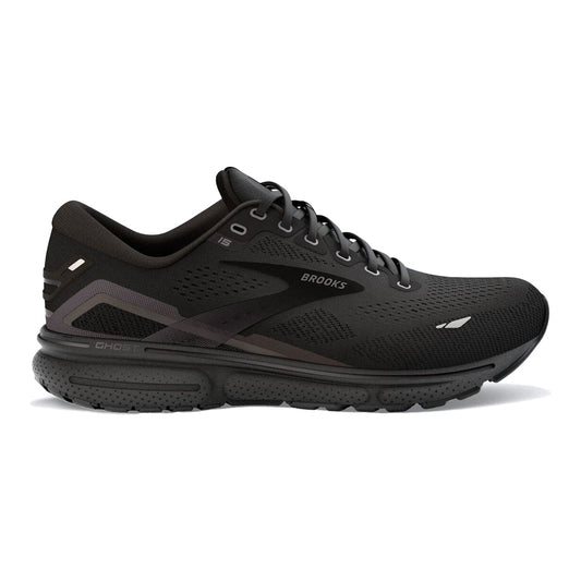 Men's Brooks Ghost 15, Black/Black/Ebony, 10.5 D Medium