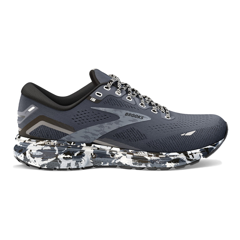 Men's Brooks Ghost 15, Ebony/Black/Oyster, 9 D Medium