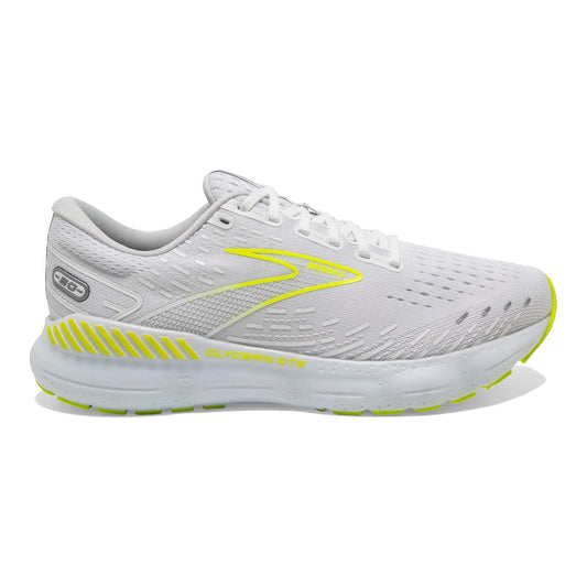 Men's Brooks Glycerin GTS 20, White/Nightlife, 11.5 D Medium