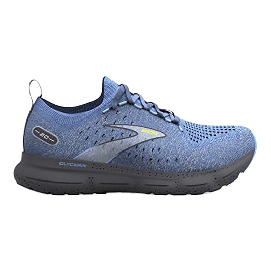 Men's Brooks Glycerin StealthFit 20, Light Blue/Nine Iron/Sulphur, 9 D Medium