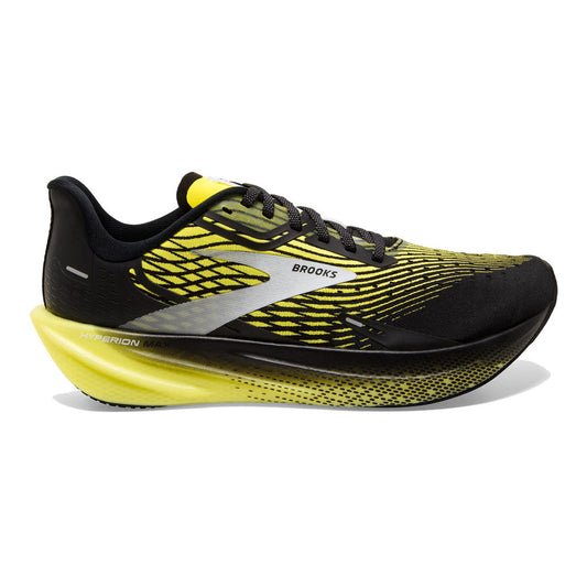 Men's Brooks Hyperion Max, Black/Blazing Yellow/White, 9 D Medium