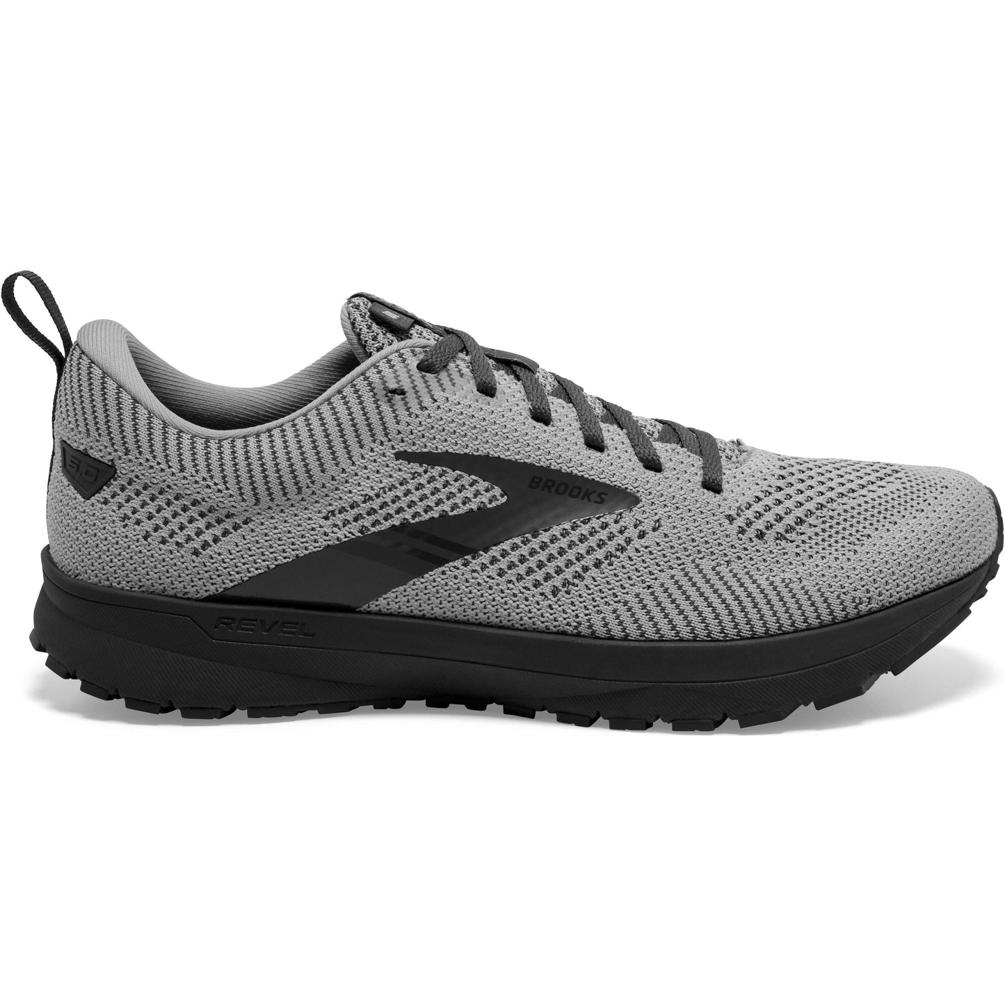 Men's Brooks Revel 5, Ebony/Alloy/Metallic, 9 D Medium