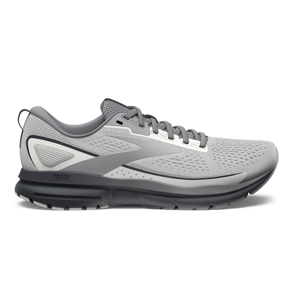 Men's Brooks Trace 3, White/Alloy/Ebony, 13 D Medium