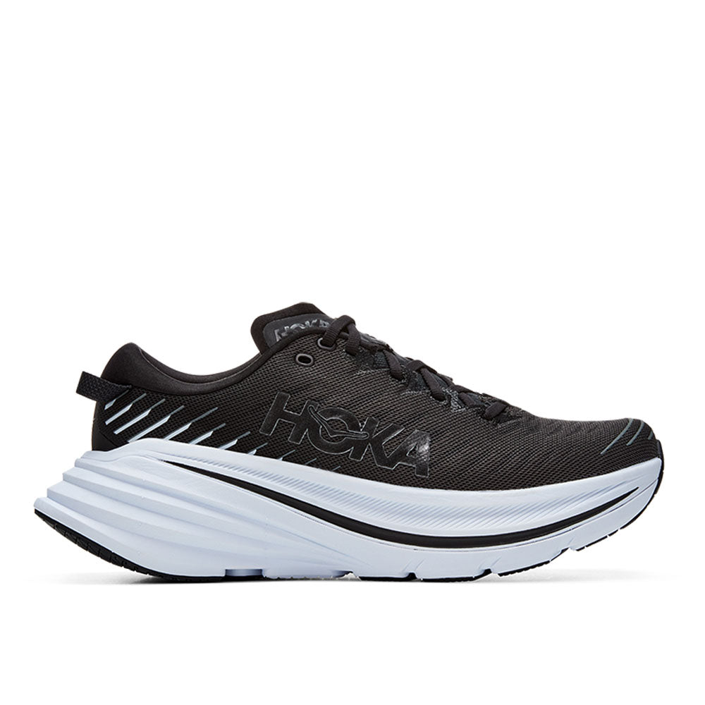 Men's HOKA ONE ONE Bondi X, Black/White, 8.5 D Medium