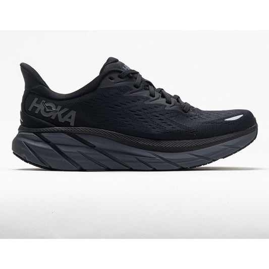 Men's Hoka One One Clifton 8, Black/Black, 11.5 D Medium