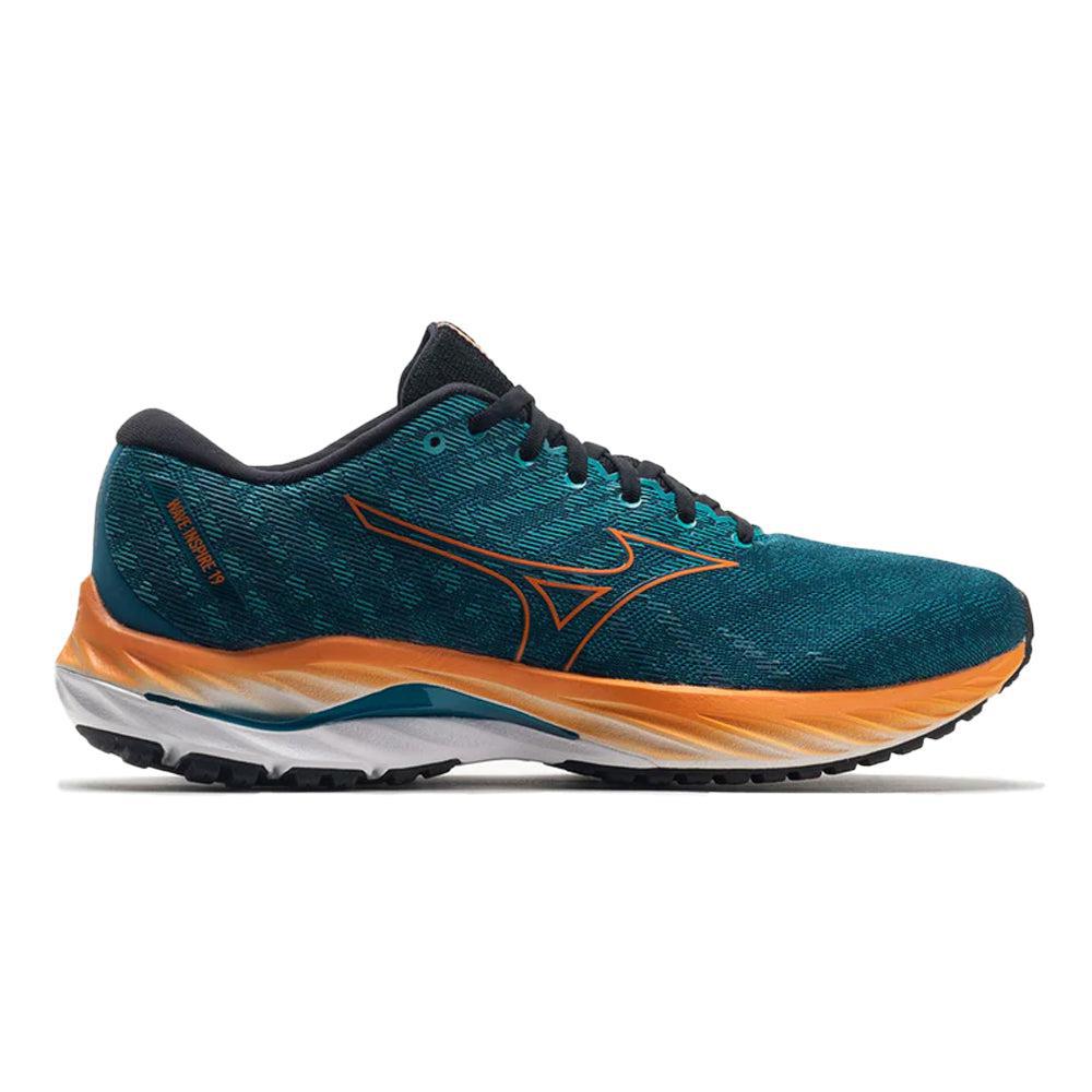 Men's Mizuno Wave Inspire 19, Ink Blue/Bird Of Paradise, 10 D Medium