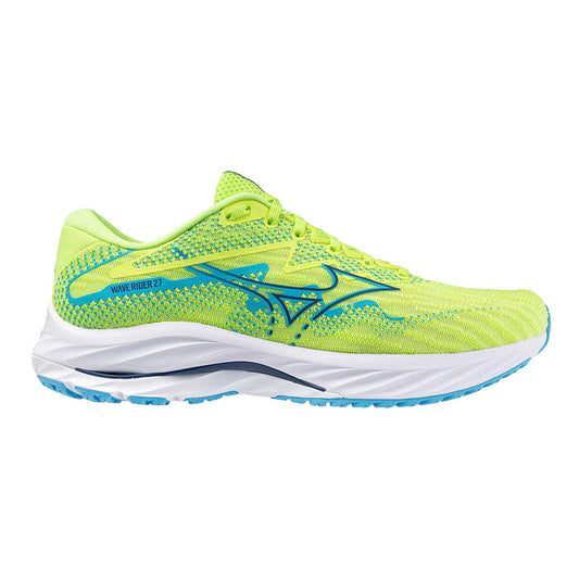 Men's Mizuno Wave Rider 27, Sharp Green-Navy Peony, 11 D Medium