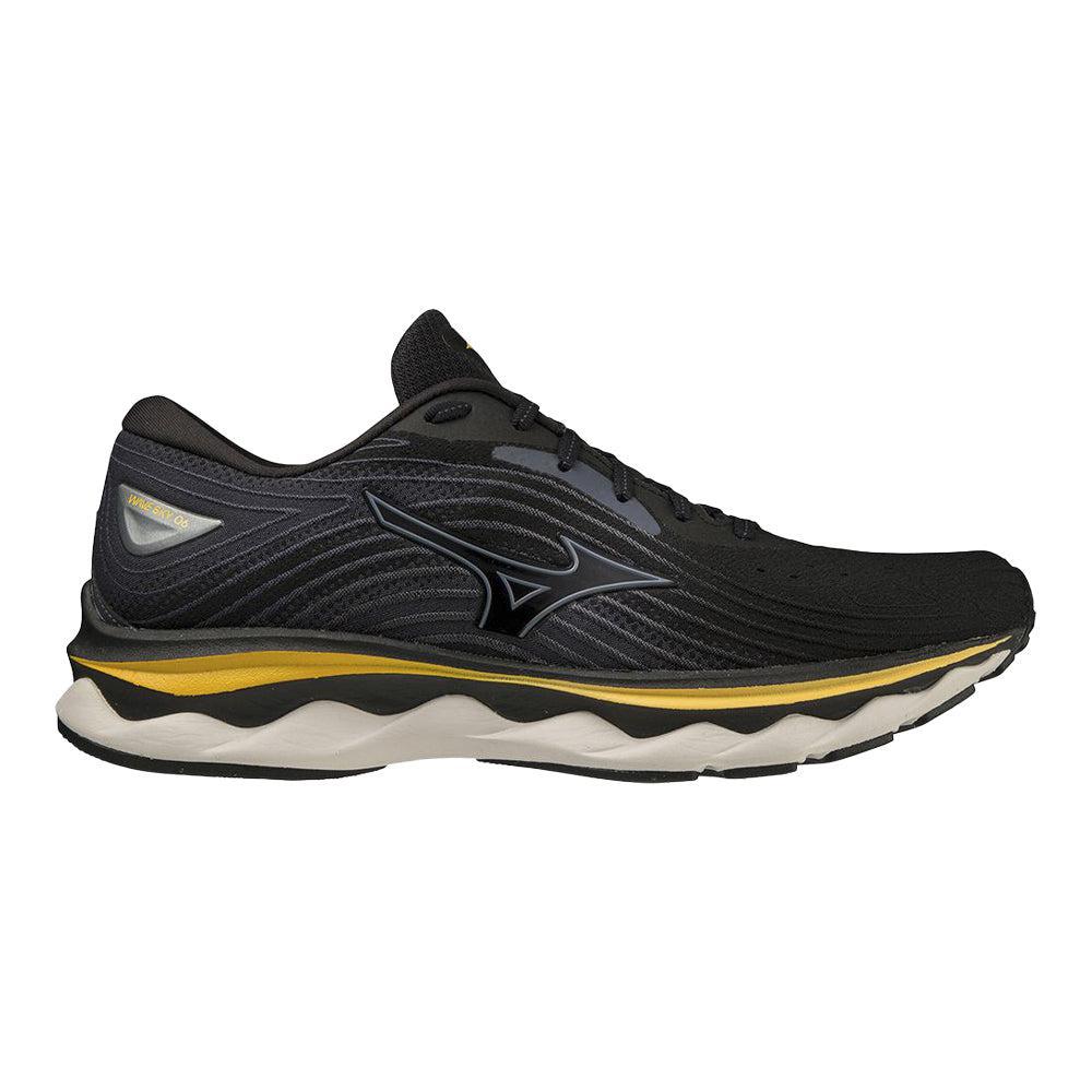 Men's Mizuno Wave Sky 6, Black-Tradewinds, 10 D Medium