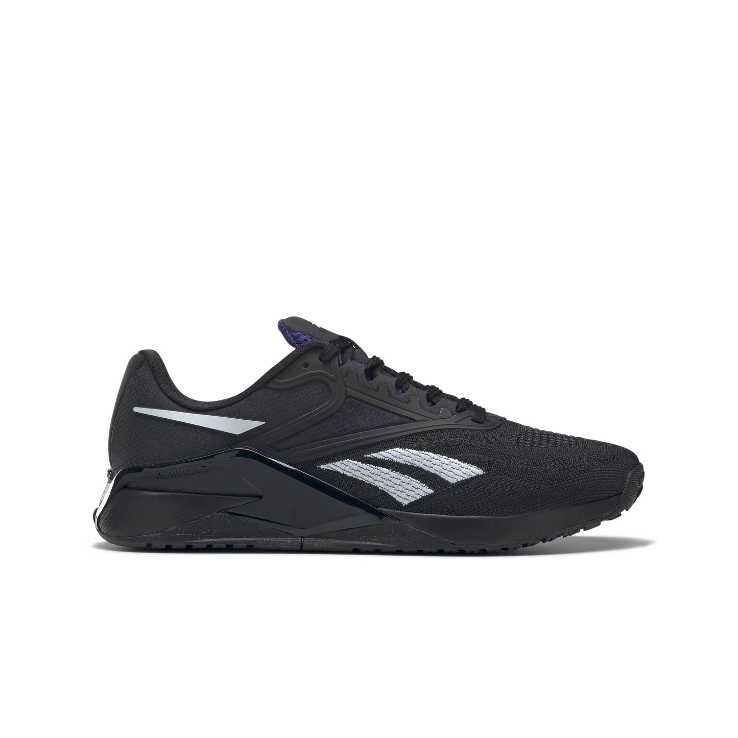 Men's Reebok Nano X2, Core Black/Bold Purple/Ftwr White, 10.5 D Medium