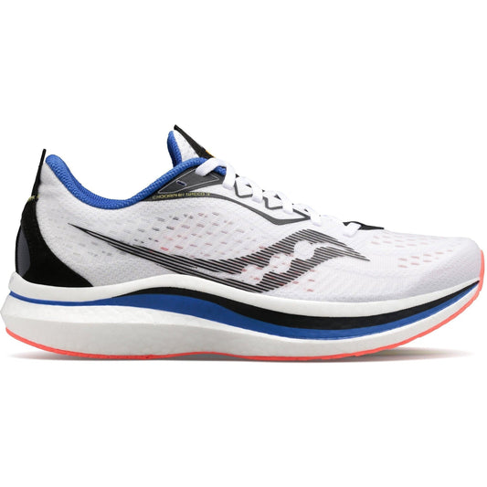 Men's Saucony Endorphin Speed 2, White/Black/Vizi, 9.5 D Medium