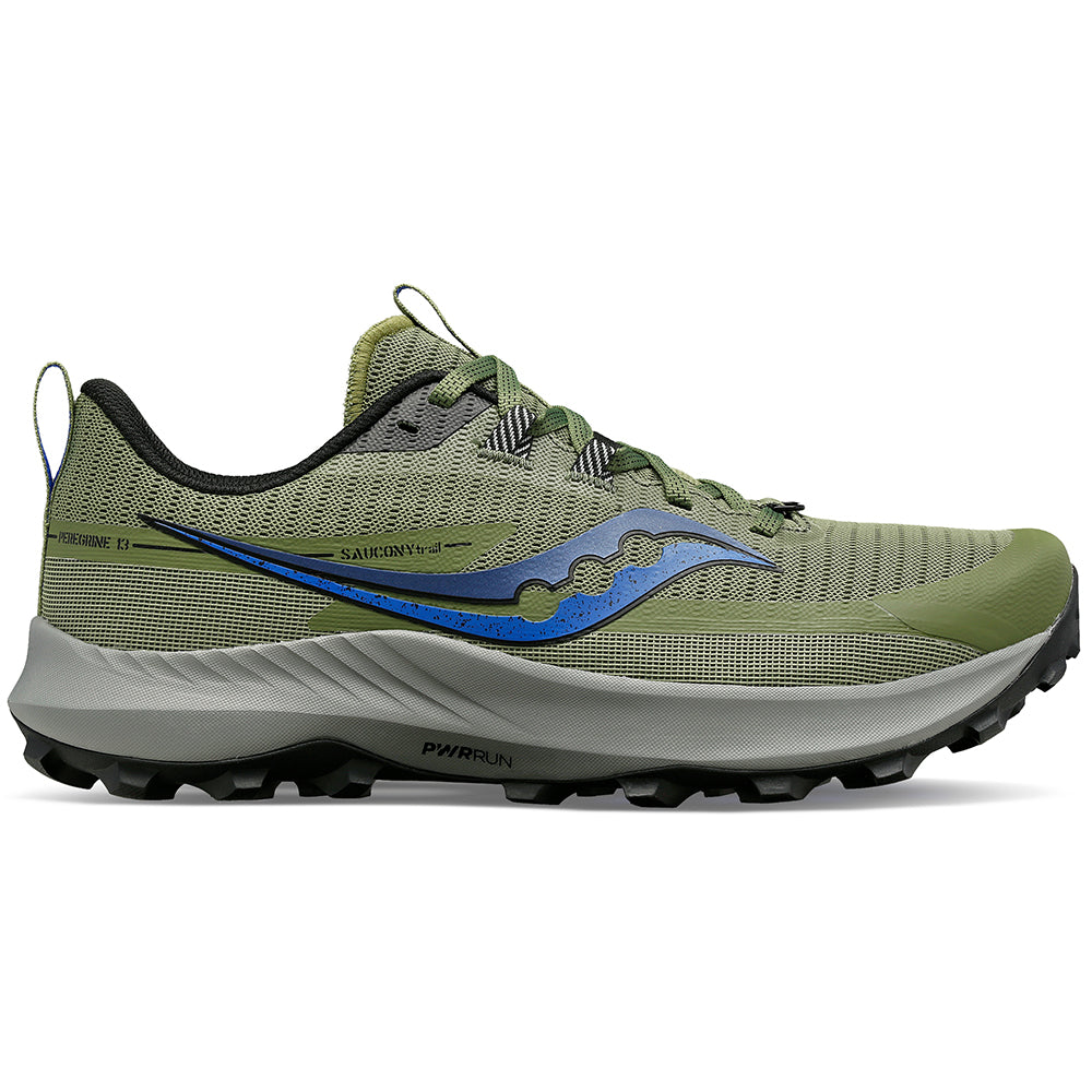 Men's Saucony Peregrine 13, Glade/Blk, 12 D Medium