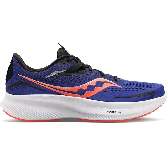 Men's Saucony Ride 15, SAPPHIRE/VIZIRED, 10 2E Wide