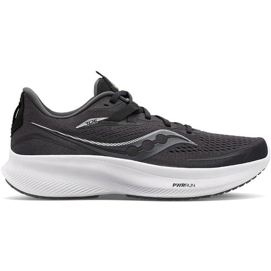 Men's Saucony Ride 15, Black/White, 12.5 D Medium
