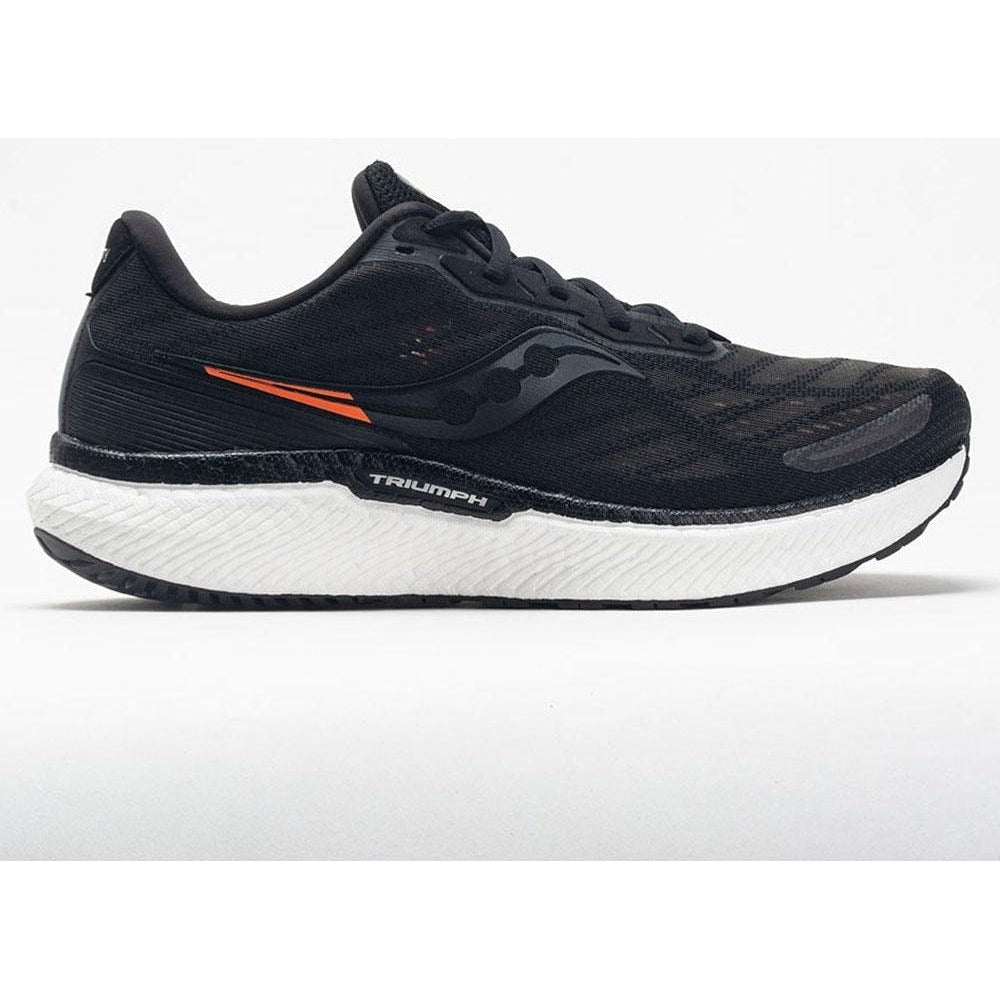 Men's Saucony Triumph 19, Black/White, 13 D Medium