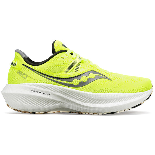 Men's Saucony Triumph 20, Citron/Black, 10 D Medium
