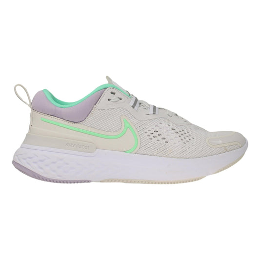Women's Nike React Miler 2, Platinum Tint/Green Glow, 9.5 B Medium