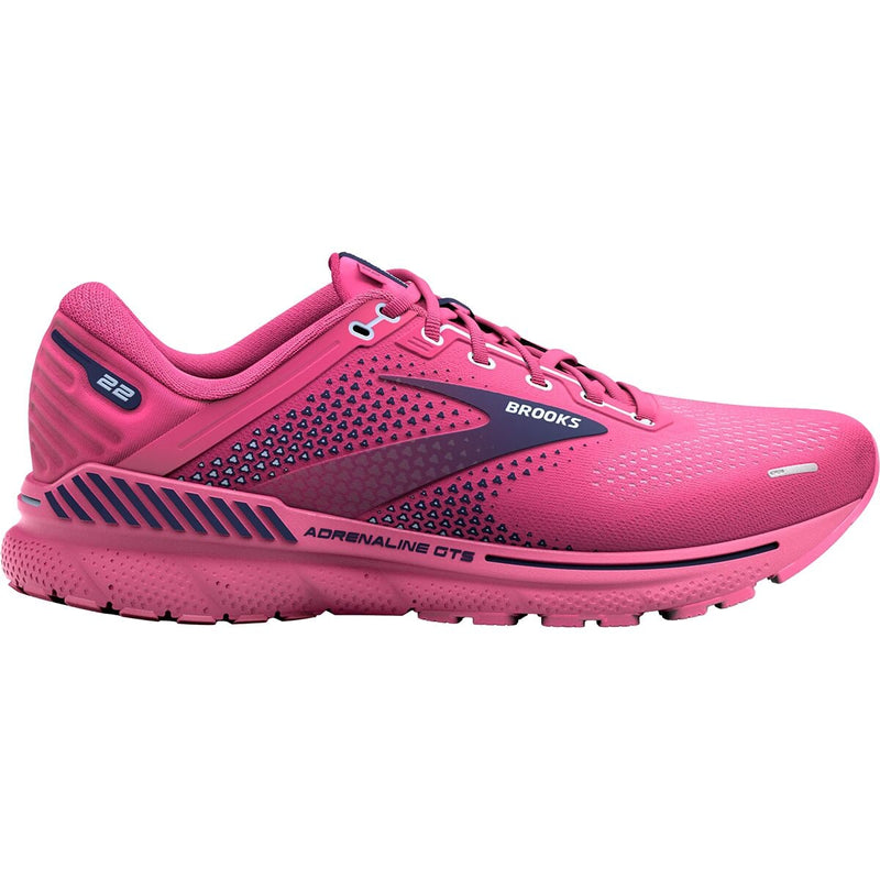 Women's Brooks Adrenaline GTS 22, Rose/Peacoat/Kentucky Blue, 8 B Medium