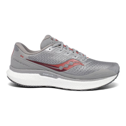 Men's Saucony Triumph 18, Alloy/Red, 11.5 2E Wide