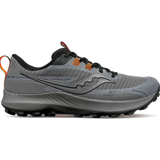 Men's Saucony Peregrine 13 GTX, Gravel/Black, 10.5 D Medium