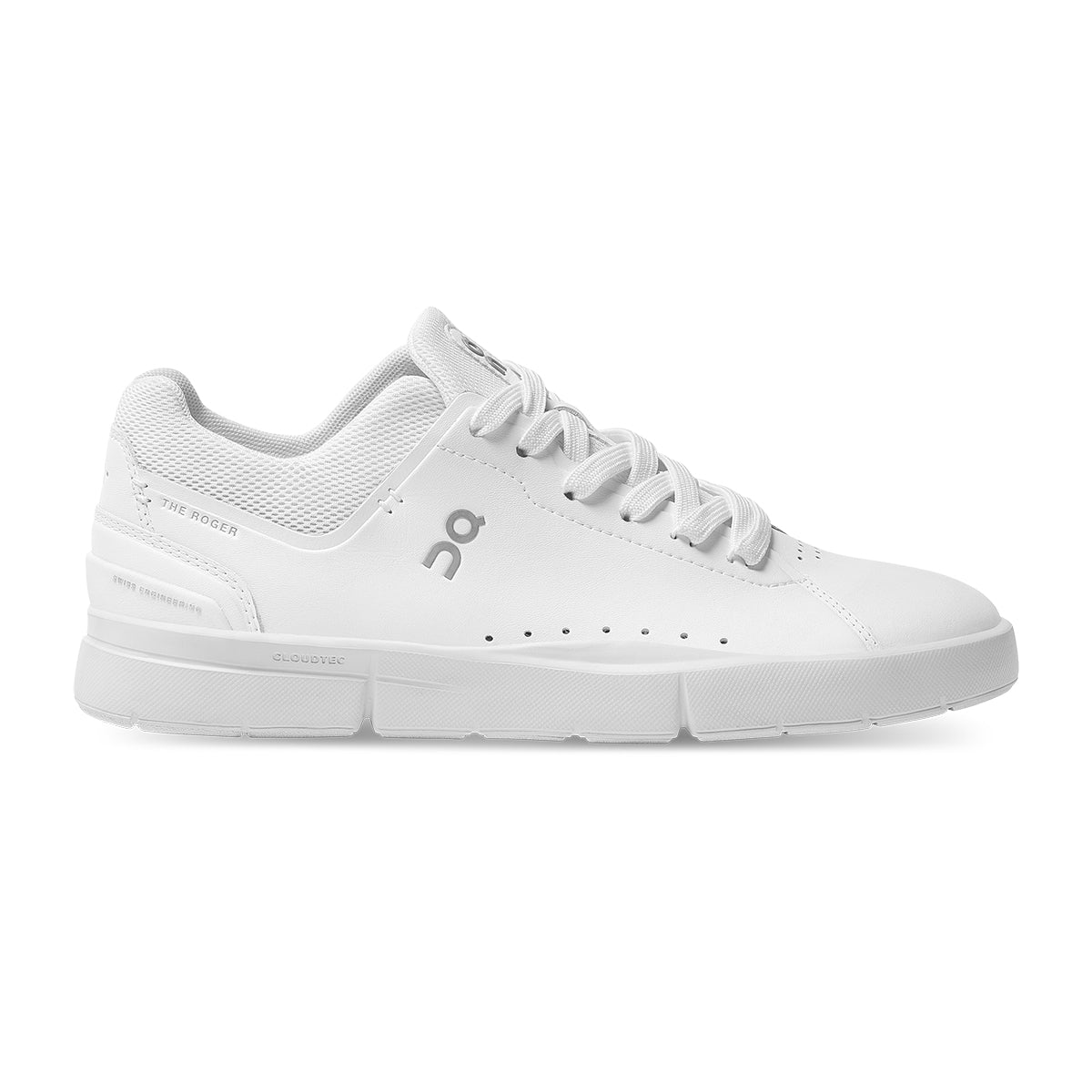 Men's On The Roger Advantage, All White, 10 D Medium