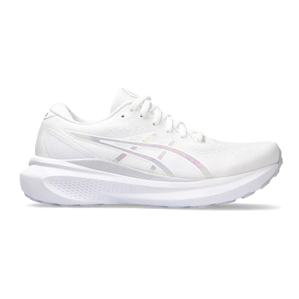 Women's Asics GEL-Kayano 30 Anniversary, White/Lilac Hint, 10 B Medium