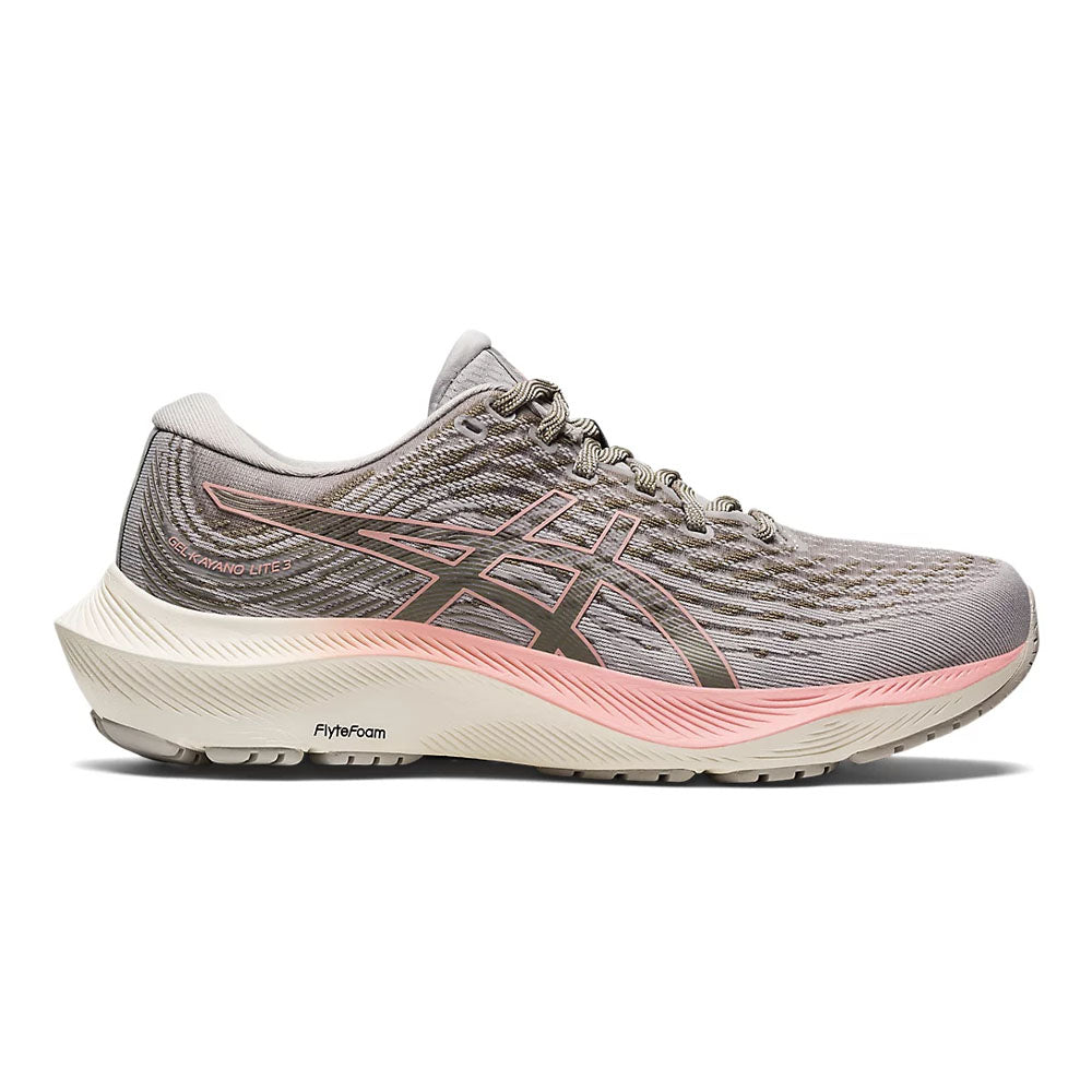 Women's Asics GEL-Kayano Lite 3, Oyster Grey/Frosted Rose, 9 B Medium