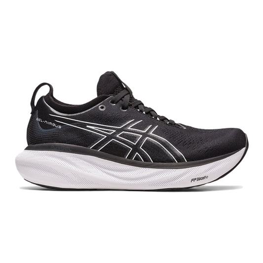 Women's Asics Gel-Nimbus 25, Black/Pure Silver, 11.5 B Medium