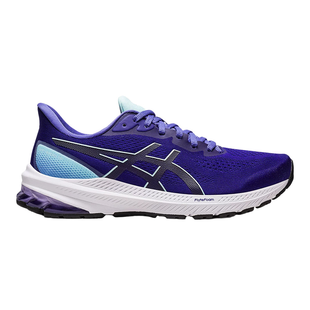 Women's Asics GT-1000 12, Eggplant/Aquamarine, 9.5 D Wide