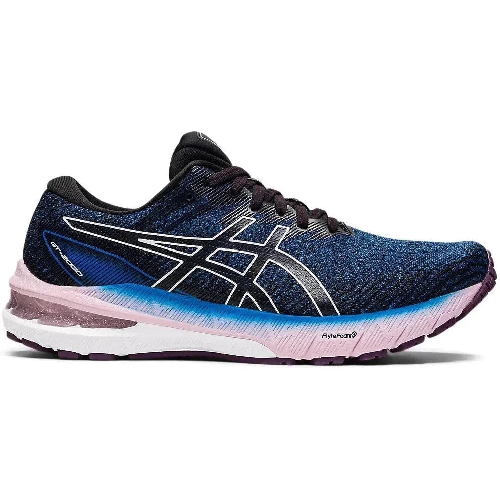Women's Asics GT-2000 10, LAKE DRIVE/WHITE, 7 D Wide