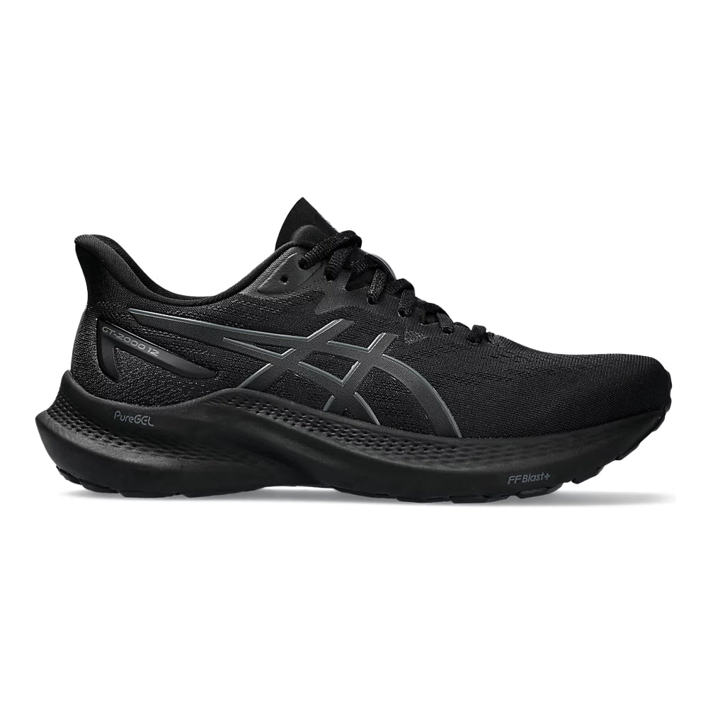 Women's Asics GT-2000 12, Black/Black, 6.5 B Medium
