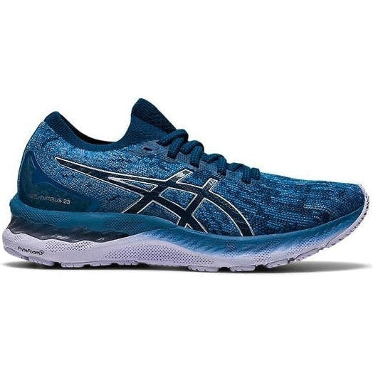 Women's Asics Gel-Nimbus 23, Grey Floss/Mako Blue, 9.5 B Medium