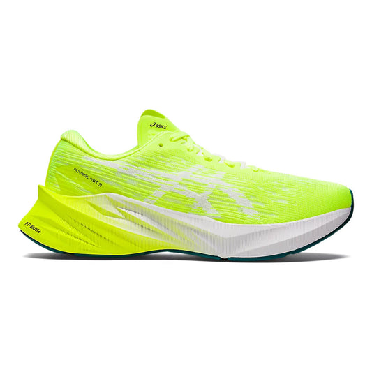 Women's Asics Novablast 3, Safety Yellow/White, 9.5 B Medium