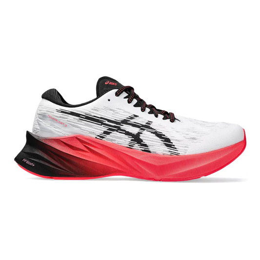 Women's Asics Novablast 3, White/Black, 8.5 B Medium
