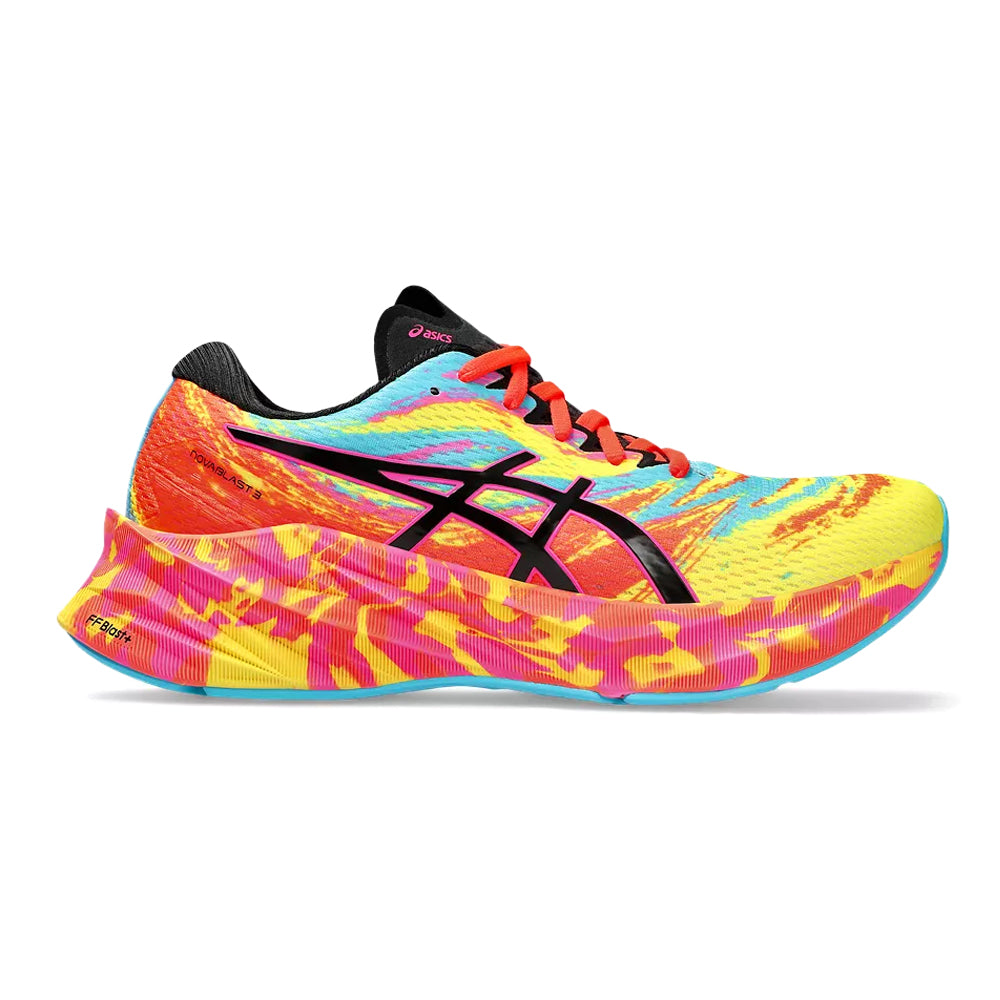 Women's Asics Novablast 3, Aquarium/Vibrant Yellow, 9.5 B Medium