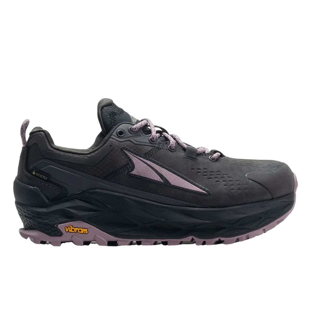 Women's Altra Olympus 5 Low GTX, Gray/Black, 9.5 B Medium