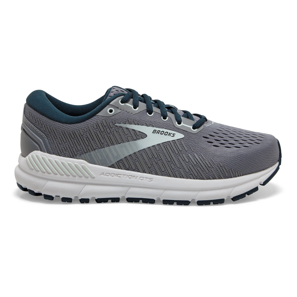 Women's Brooks Addiction GTS 15, Grey/Navy/Aqua, 8.5 B Medium