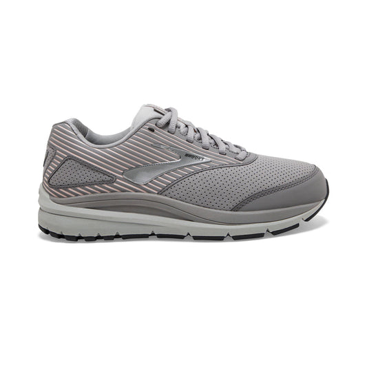 Women's Brooks Addiction Walker Suede, Alloy/Oyster/Peach, 7.5 B Medium