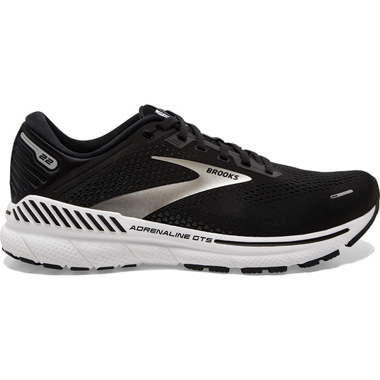 Women's Brooks Adrenaline GTS 22, Black/Silver/Anthracite, 11 B Medium