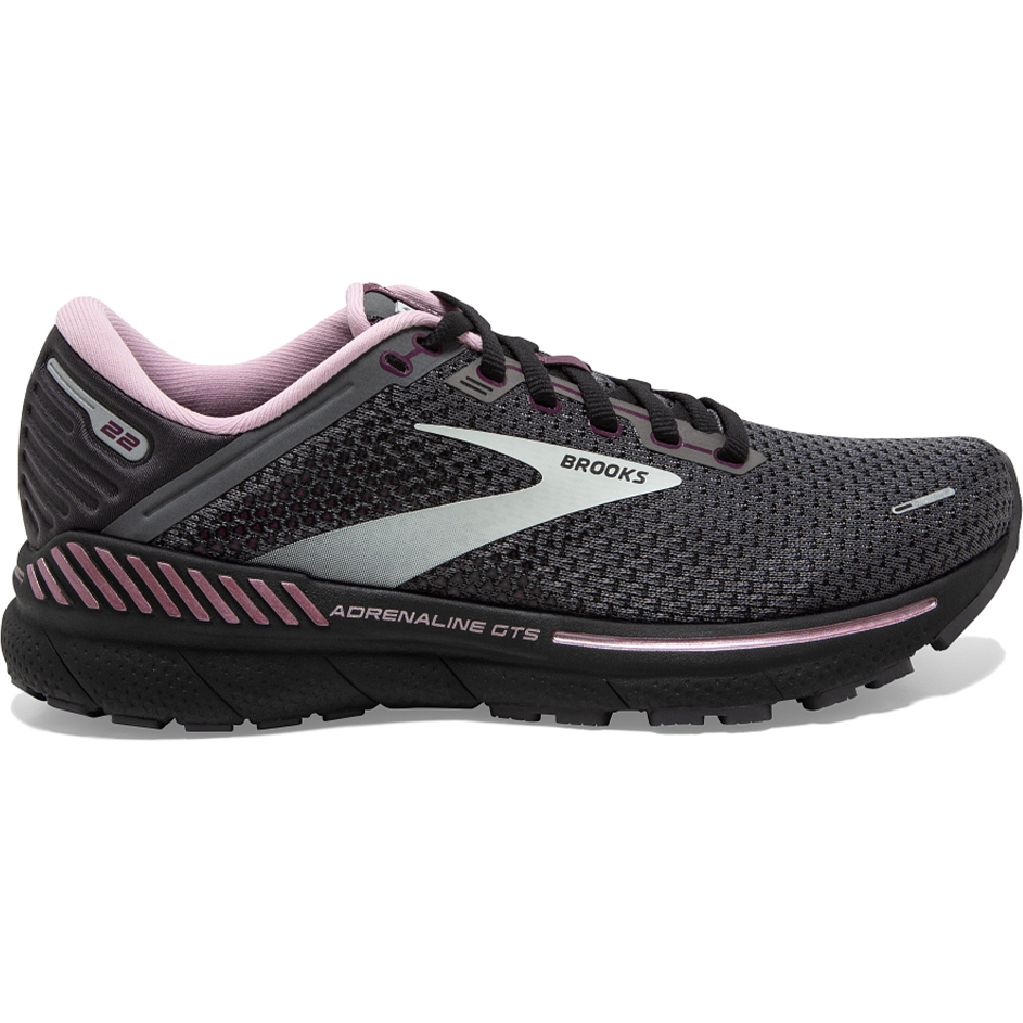 Women's Brooks Adrenaline GTS 22, Pearl/Black/Metallic, 11.5 B Medium