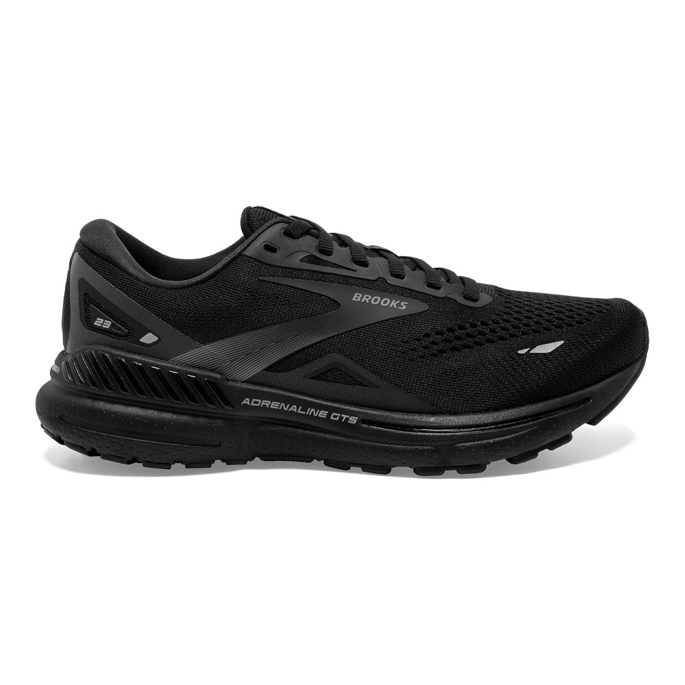 Women's Brooks Adrenaline GTS 23, Black/Black/Ebony, 8.5 B Medium