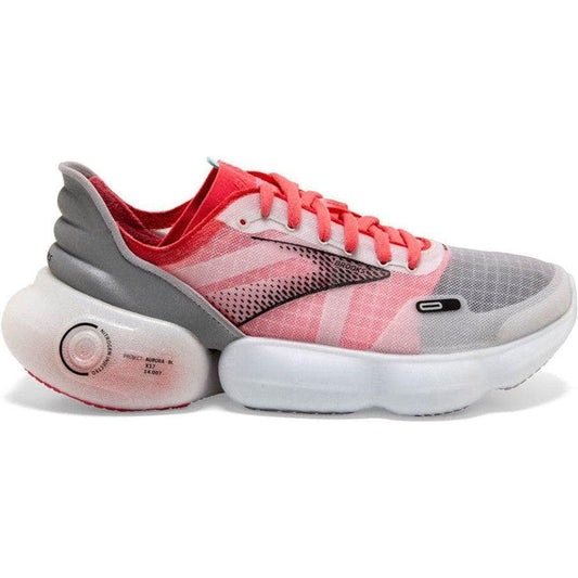 Women's Brooks Aurora, Grey/Coral/Black, 9 B Medium