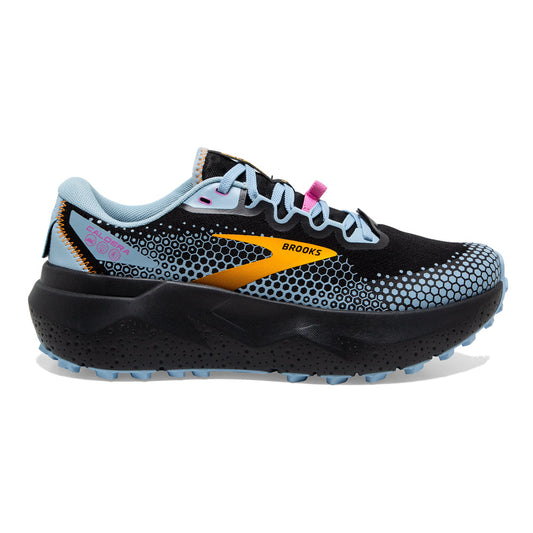 Women's Brooks Caldera 6, Black/Blue/Yellow, 10.5 B Medium
