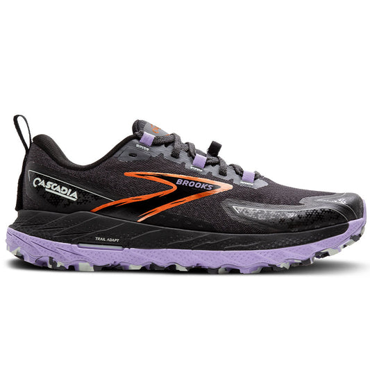 Women's Brooks Cascadia 18, Ebony/Sweet Lavender/Copper, 8 B Medium